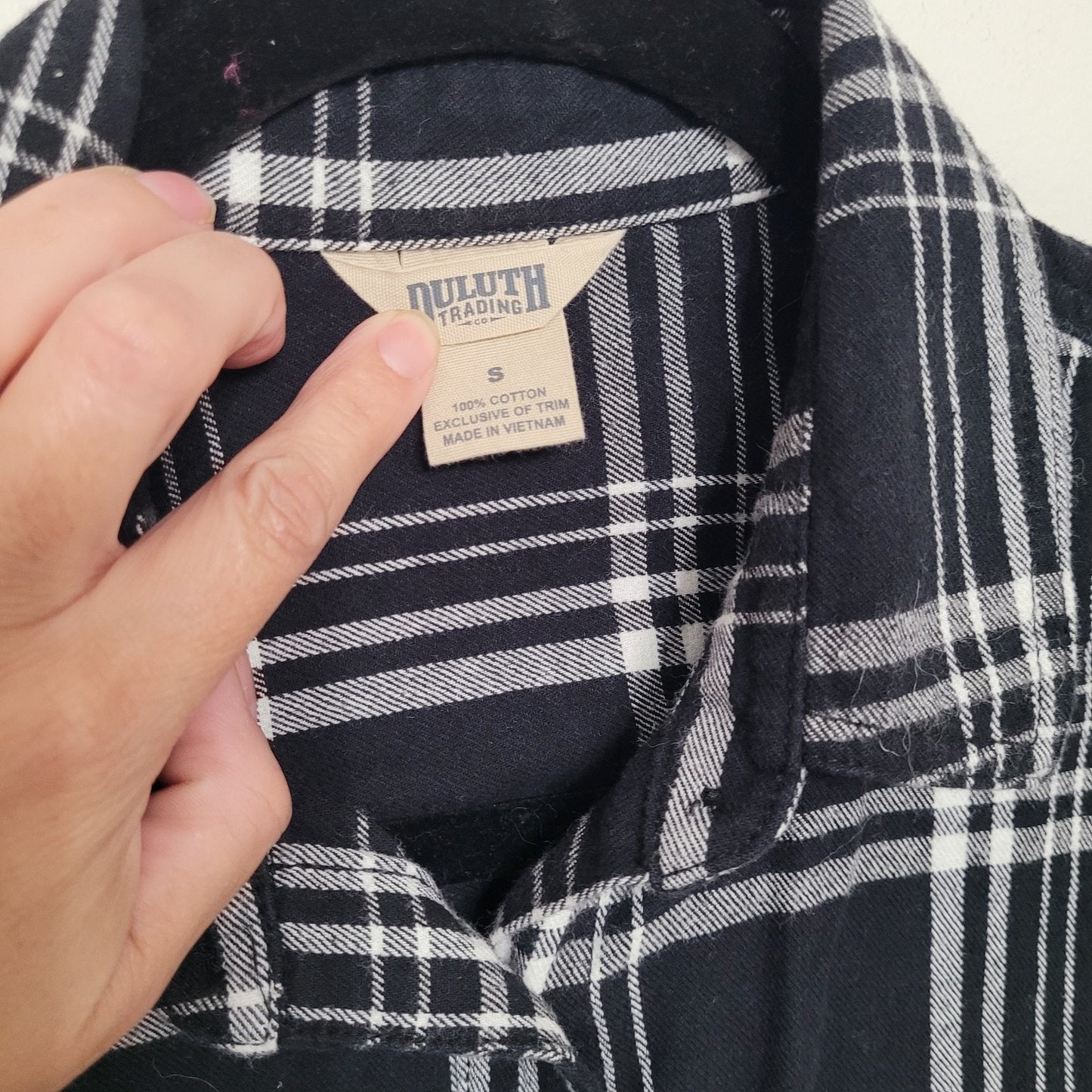 Duluth Trading Co. Women’s Small Plaid Flannel Shirt Hidden Reach Gusset EUC