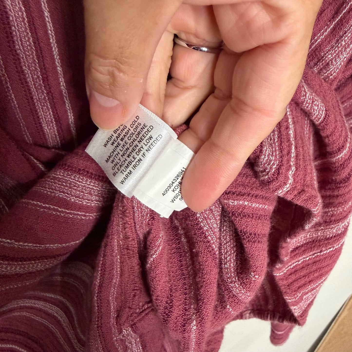 Sonoma Goods for Life Womens XXL Pink Striped Button Shirt Fall Essential