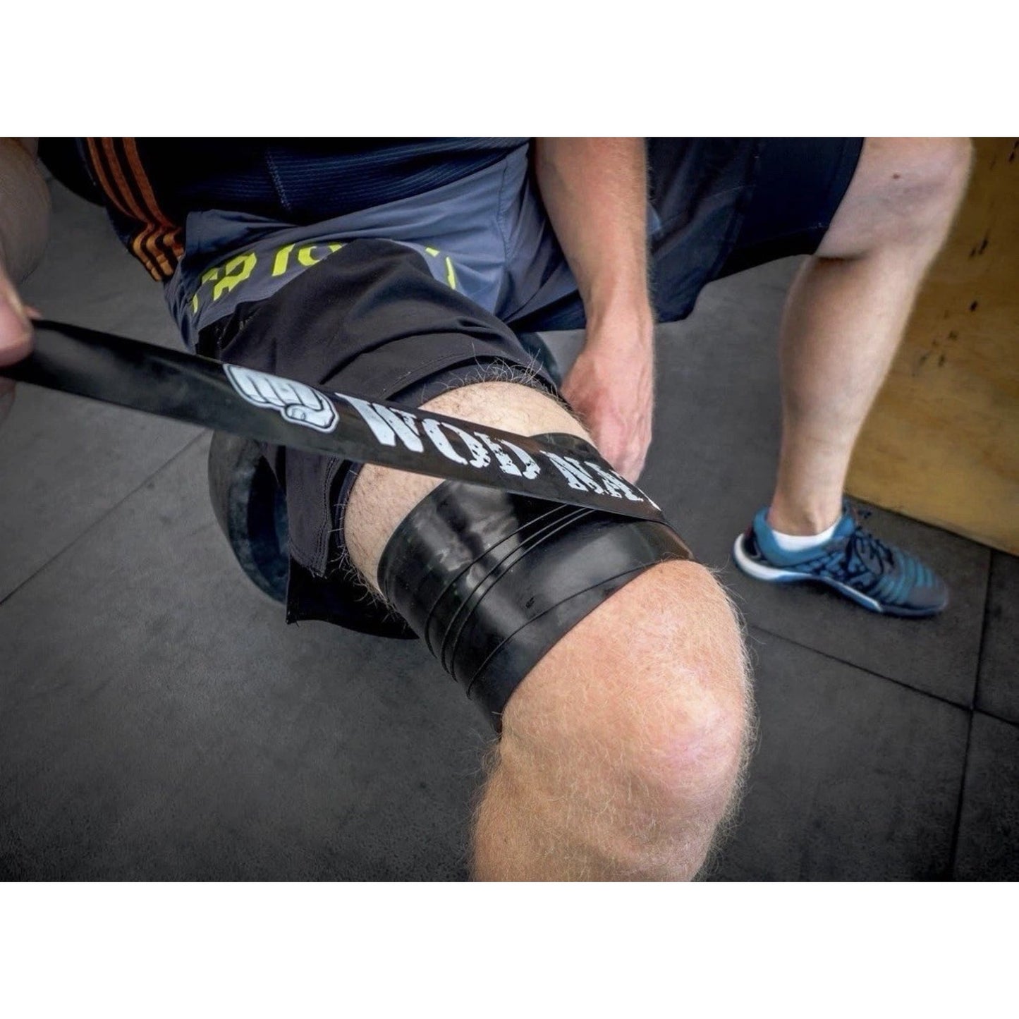 WOD Nation Muscle Floss Bands Recovery Band 1 Pack-Heavy W/ Carrying Bag, Black