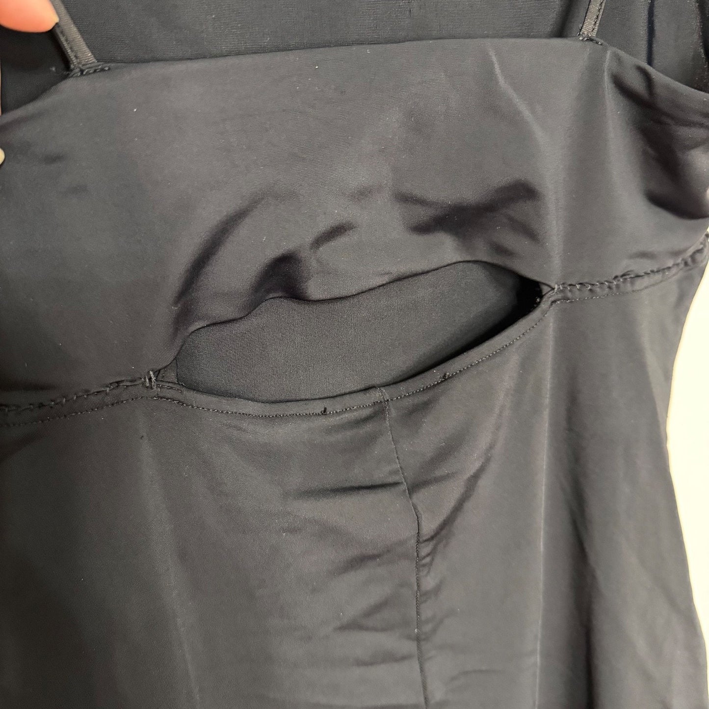 Zara Basic Womens L Black Spaghetti Strap Jumpsuit Open Back Minimalist Chic