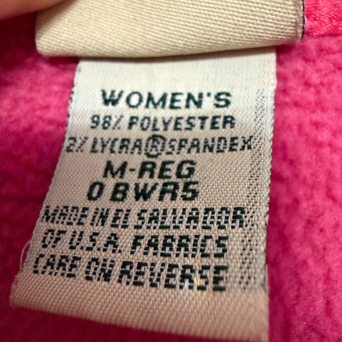 L.L.Bean Women’s M Bright Pink Full Zip Fleece Jacket GUC