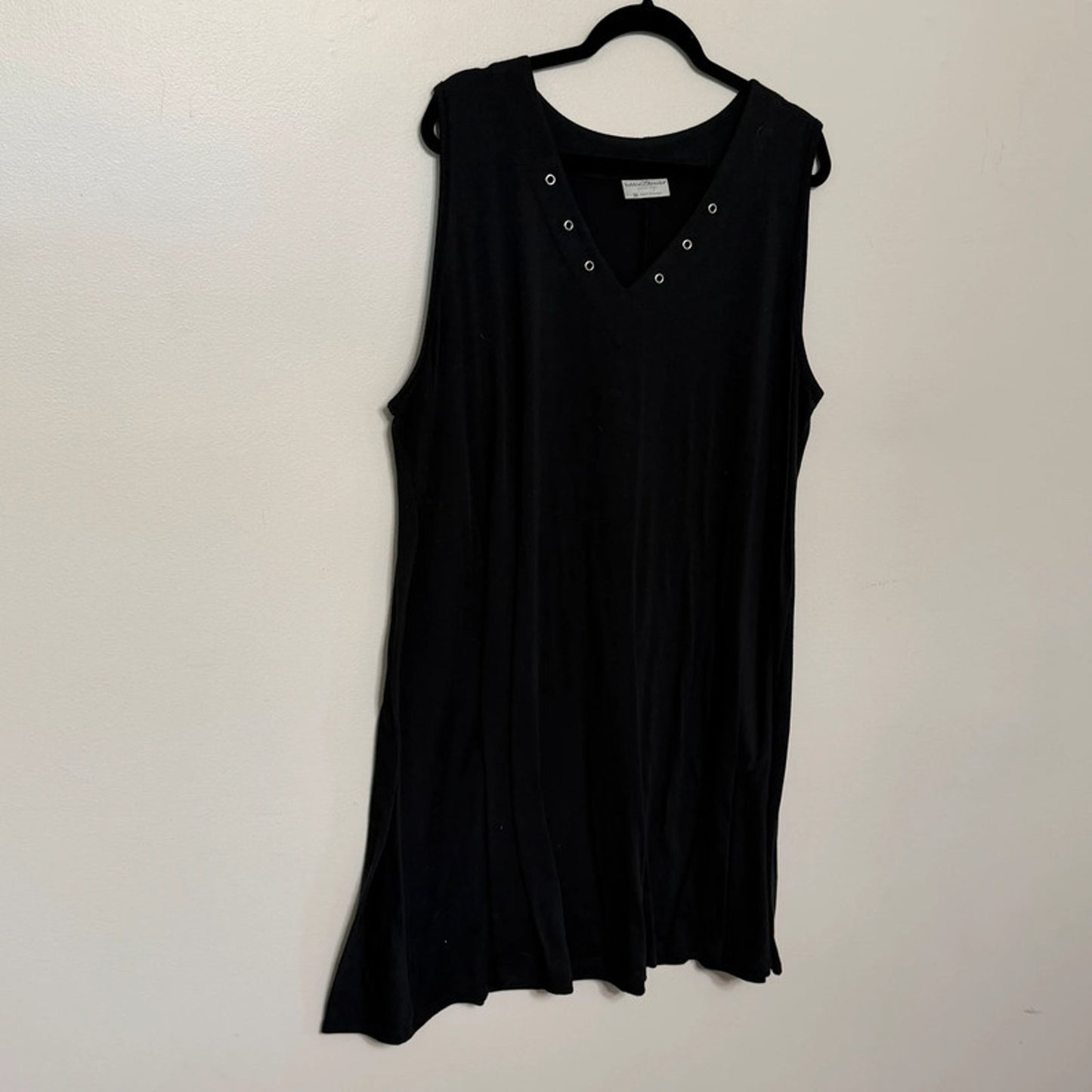 Black Bobbie Brooks Plus 3X Sleeveless T-Shirt Dress