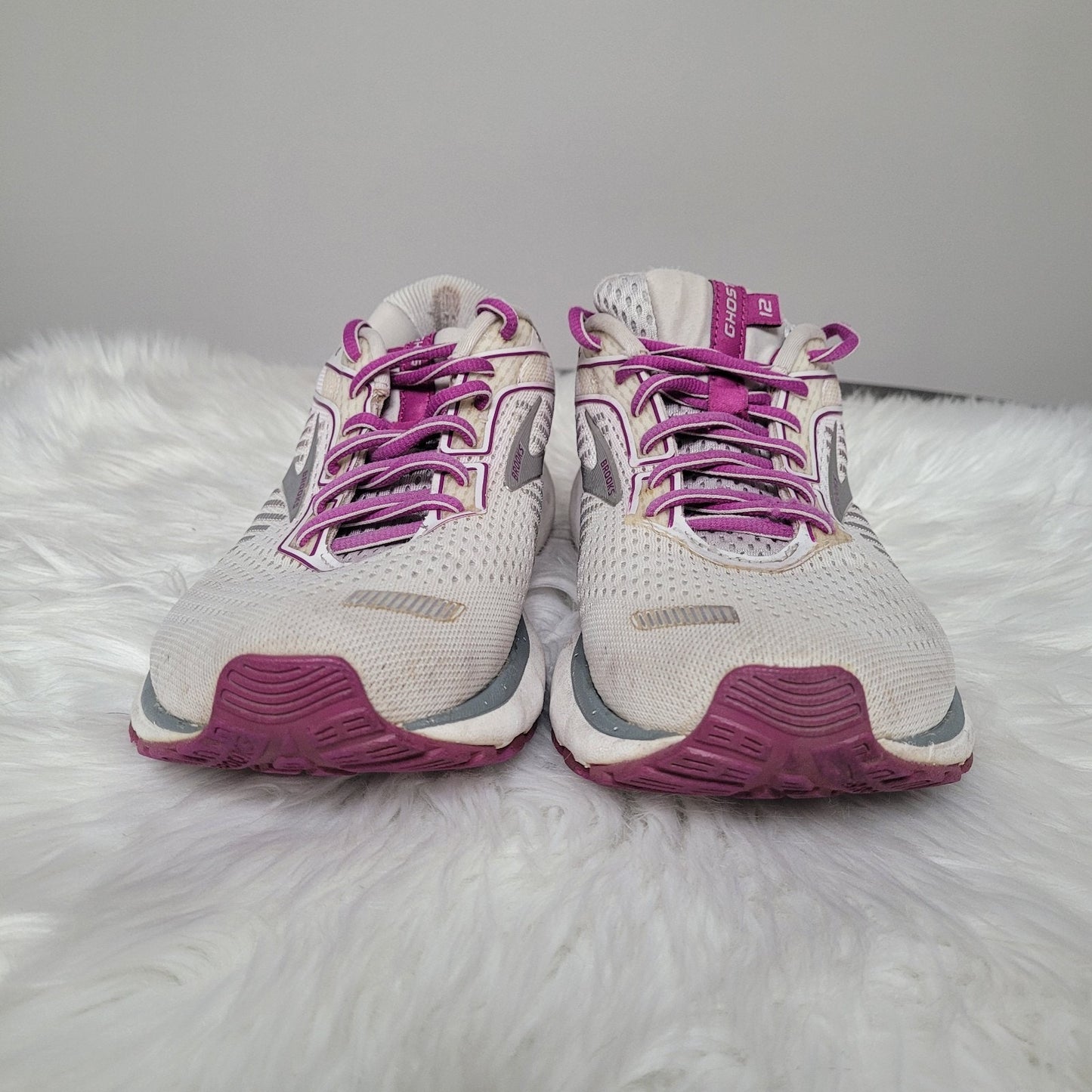 Brooks Ghost 12 Women’s 10 Running Shoes Gray Purple 1203051B186 Sneakers