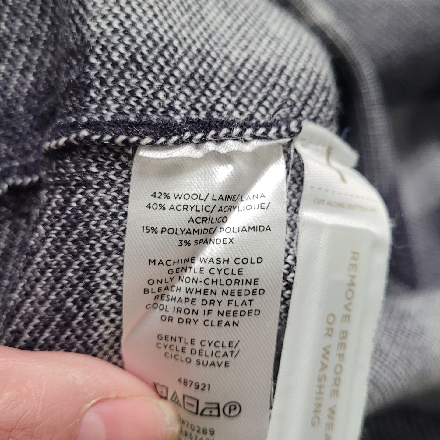 Ann Taylor Women’s XS Sweater Wool Dress Black White Buffalo Plaid Long Sleeve