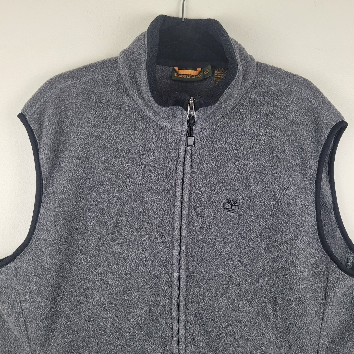 Timberland Mens XL Vest Gray Fleece Polartec Full Zip Outdoor Jacket VGUC