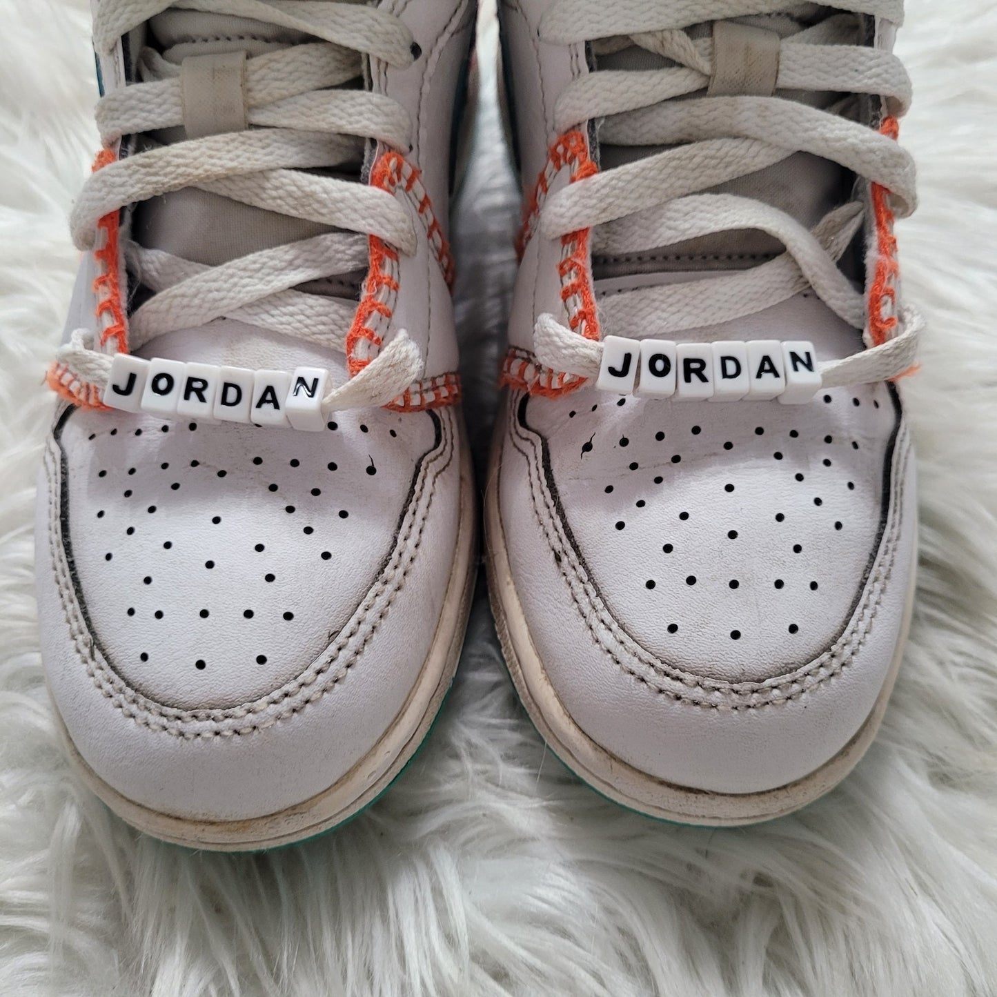 AIR JORDAN 1 MID SE 4y GS 'Multi Baseball Knit' White Teal Pink DM9648-100