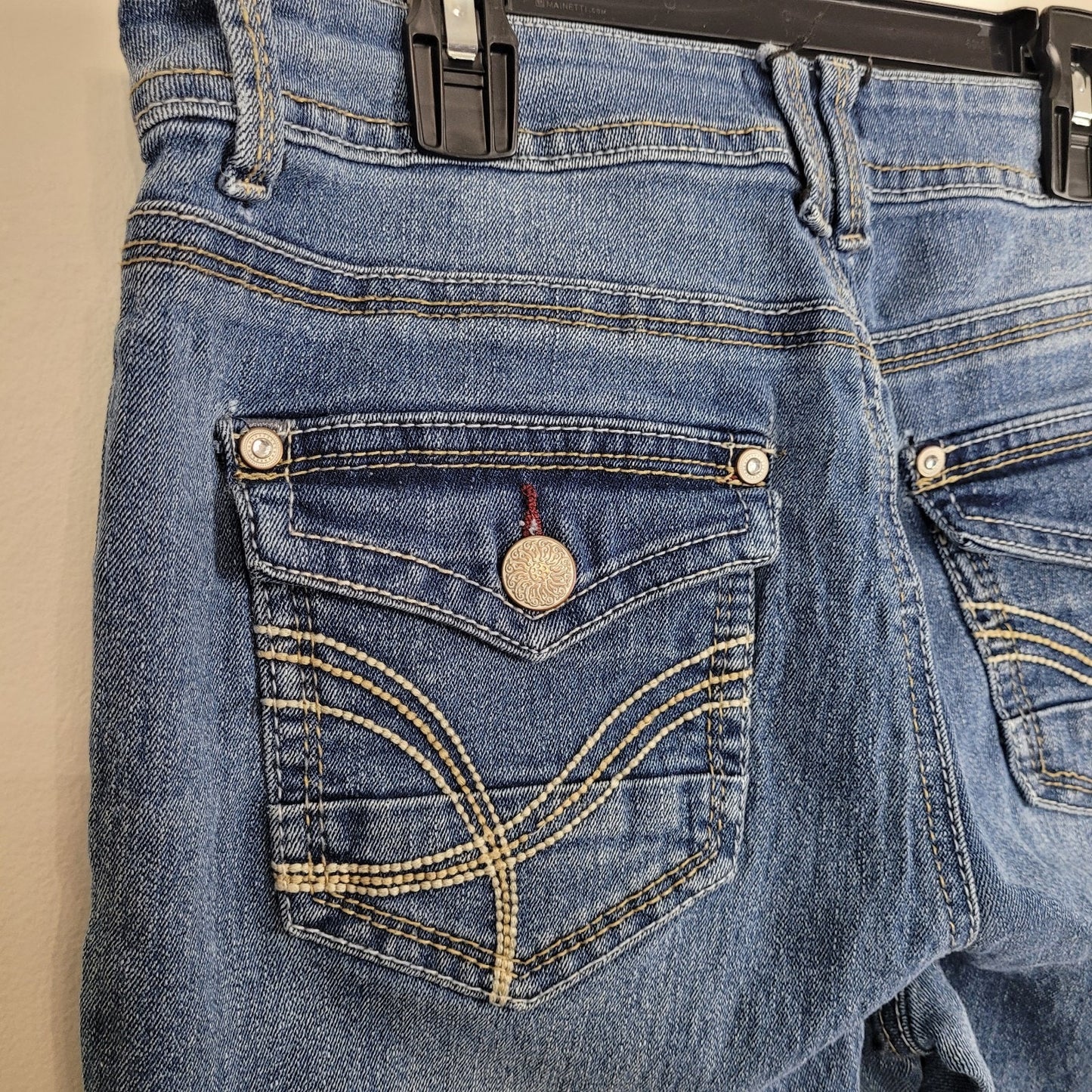 Faded Glory Womens 10 Y2K Bootcut Jeans Low Rise Medium Wash Denim Retro Vintage