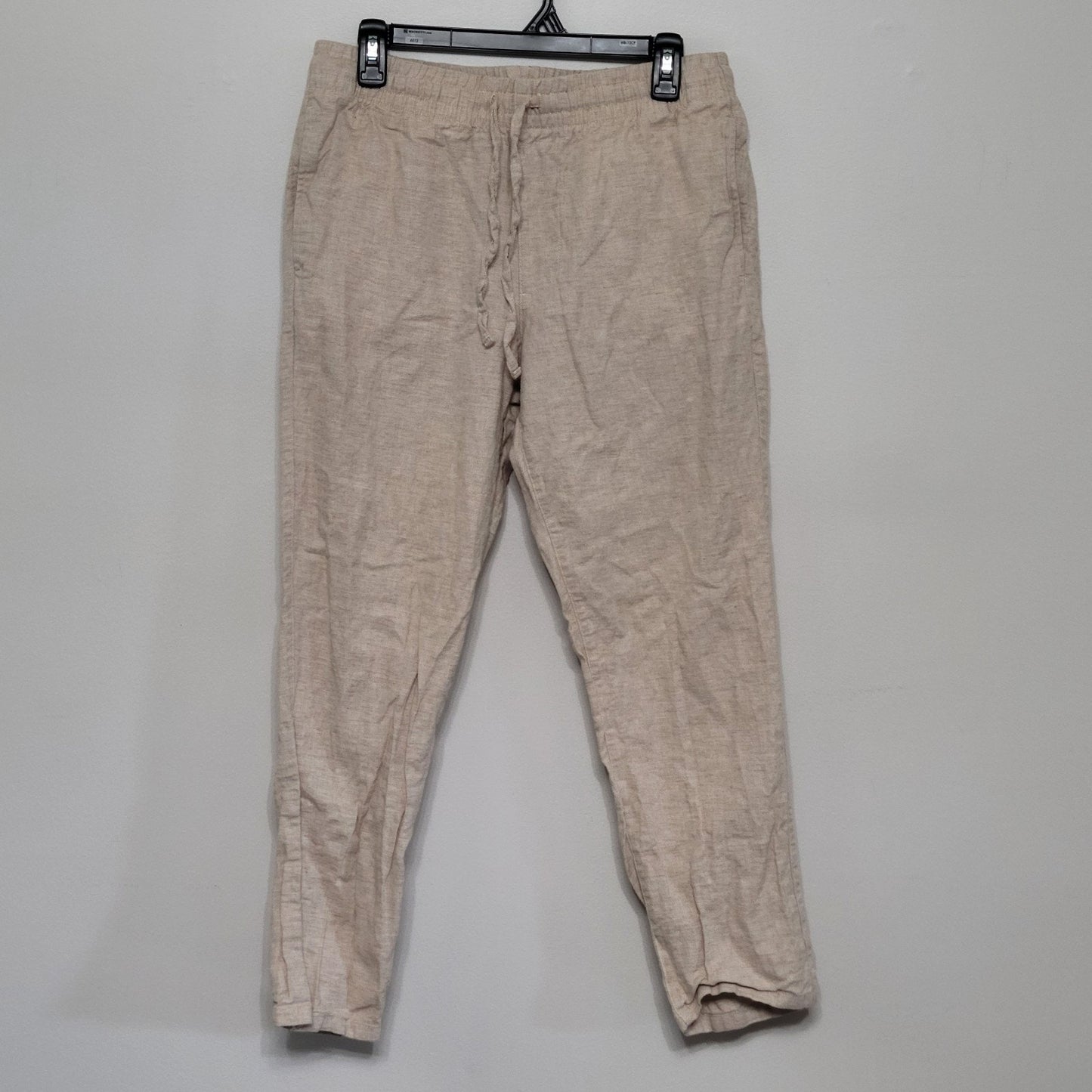 PacSun Linen Blend Joggers Medium Beige Drawstring Casual Boho Pants
