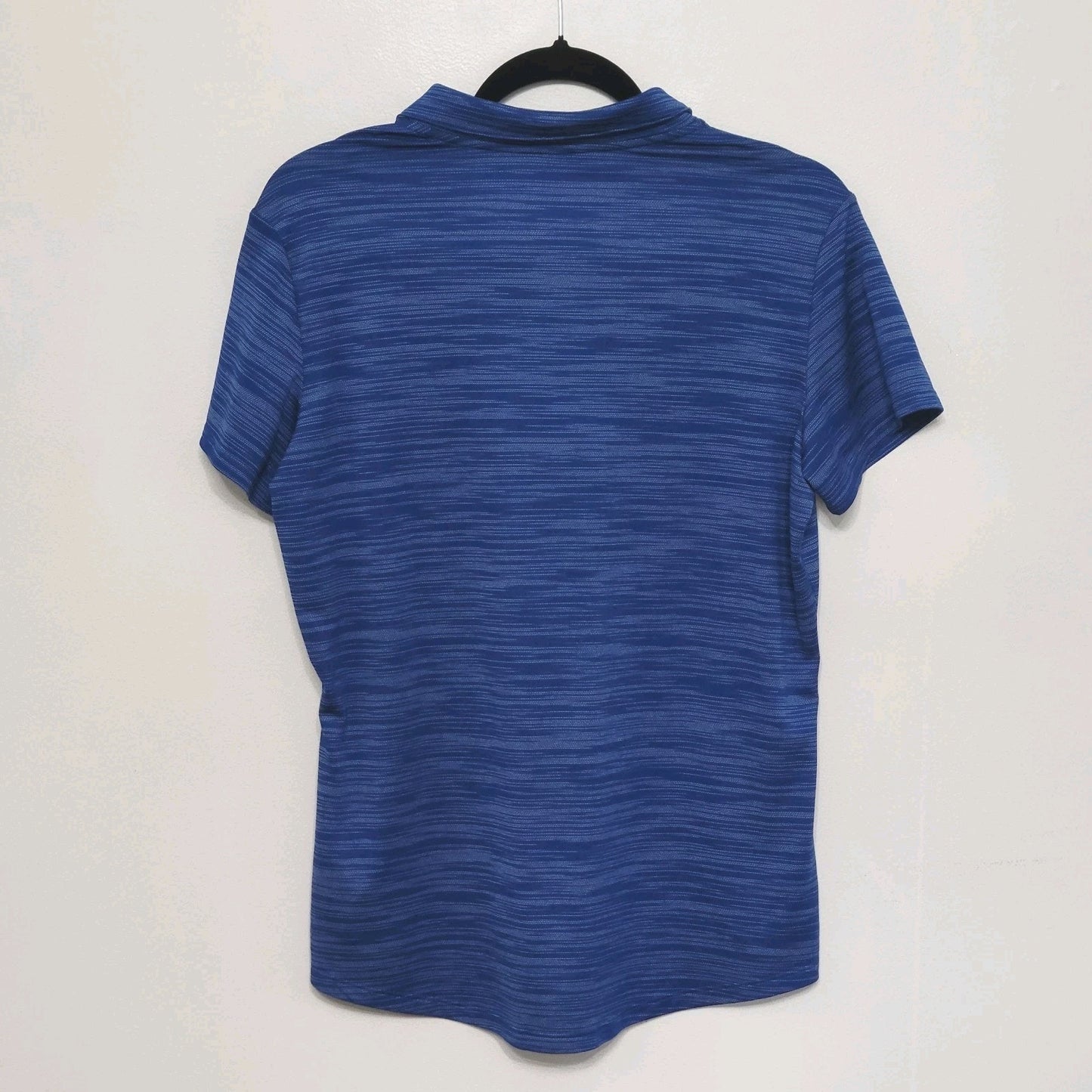 Adidas Golf Polo Shirt Women's Medium Blue Heathered Stretch Athletic