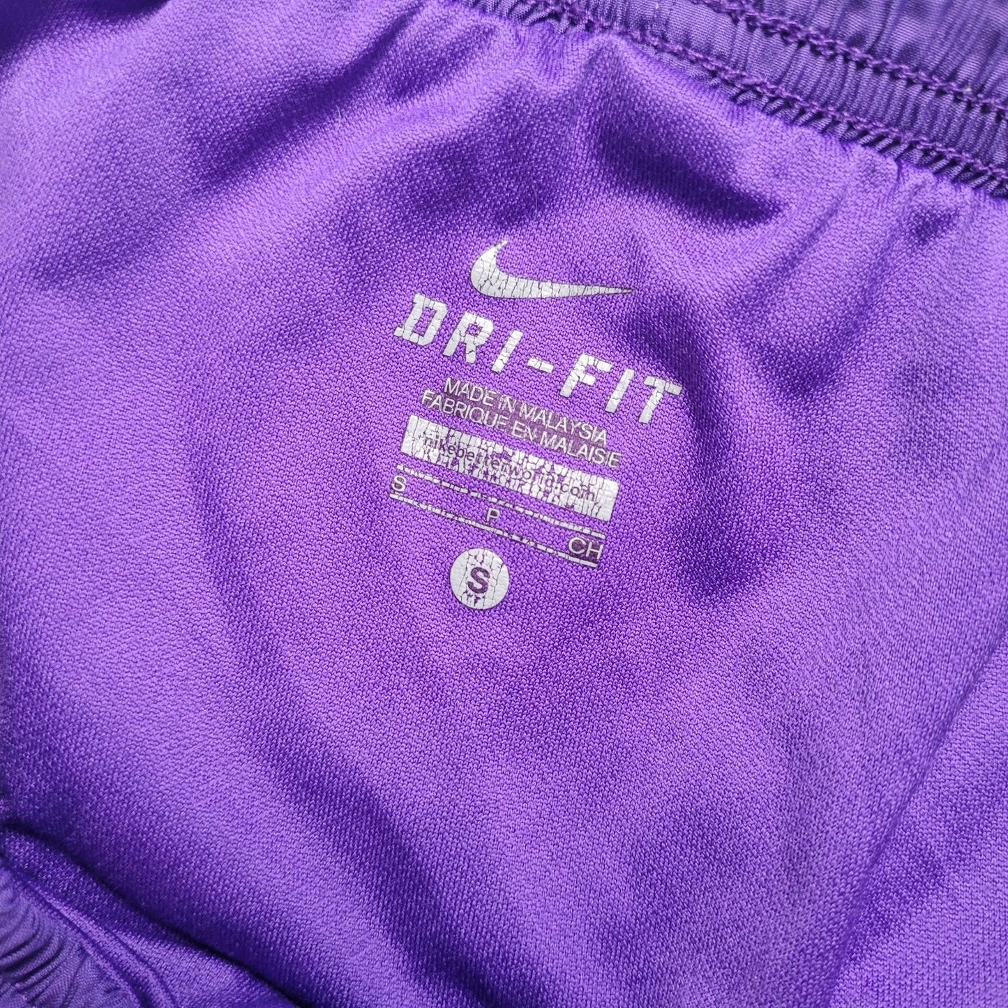 Nike Dri-Fit Tempo Running Shorts Womens Medium Purple White Trim Athletic