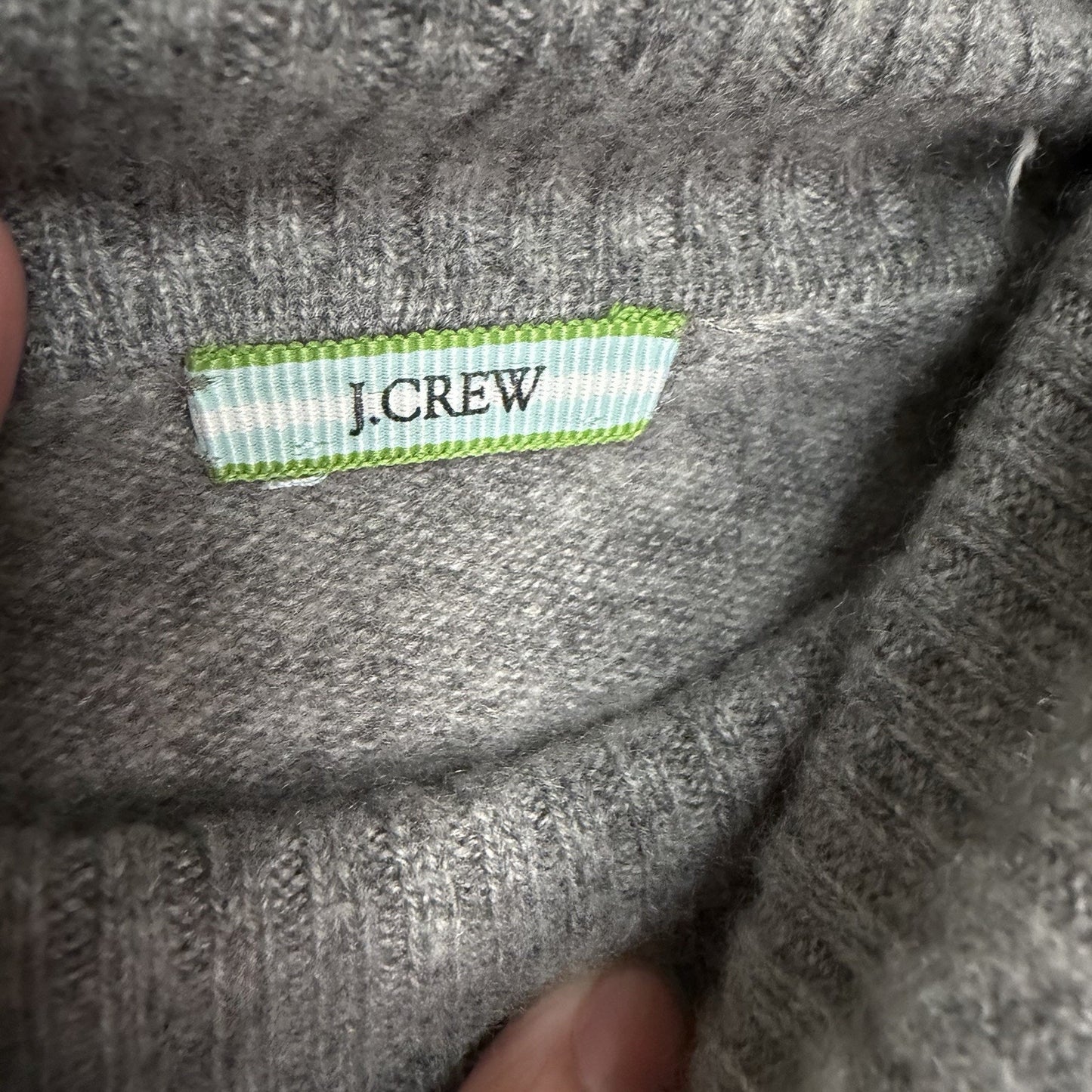 J.Crew Women’s M 100% Cashmere Vintage Gray Turtleneck Luxe Knit Sweater Classic