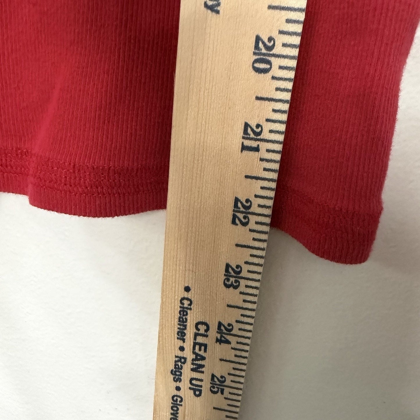 Aeropostale Y2K Retro Womens M Red Ribbed Long Sleeve V-Neck Logo Henley Top