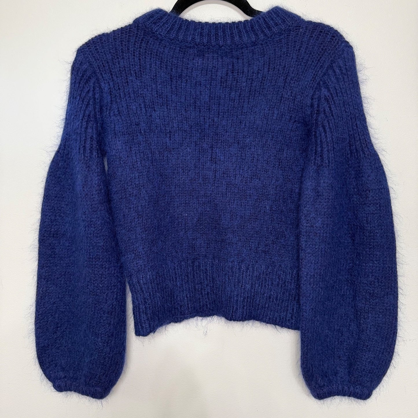 Club Monaco Ralph Lauren Women’s Luxe M Blue Purple Mohair Wool Blend Sweater