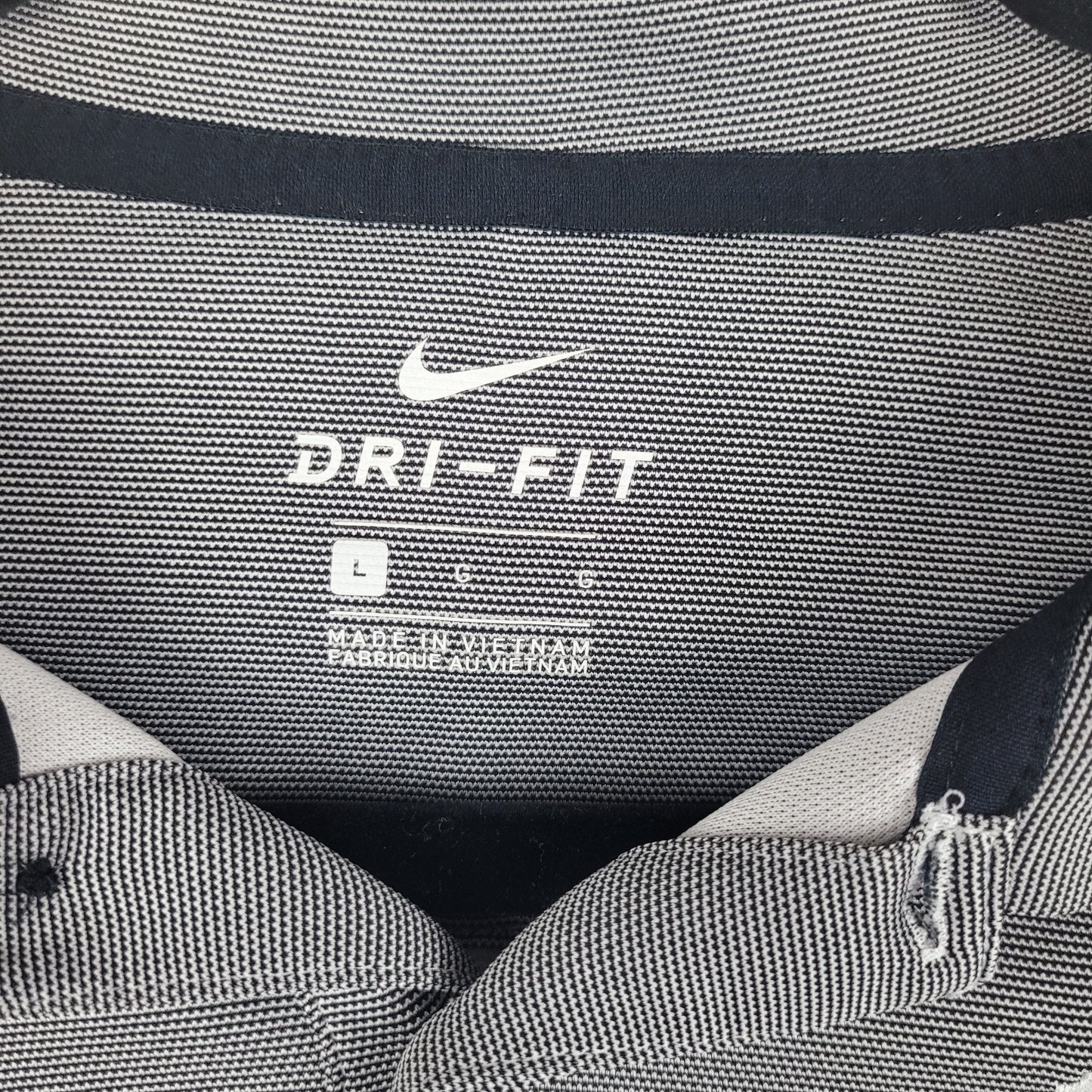 Nike Dri-Fit Mens Large Polo Shirt Gray Hard Rock Hotel Logo Golf Activewear VGU