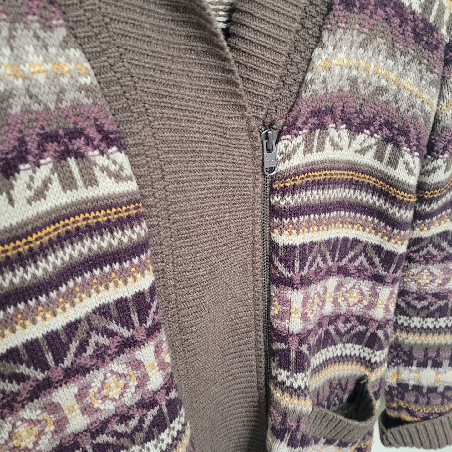 Eddie Bauer Mid Length Chunky Multicolor Knit Fair Isle Sweater Size Small