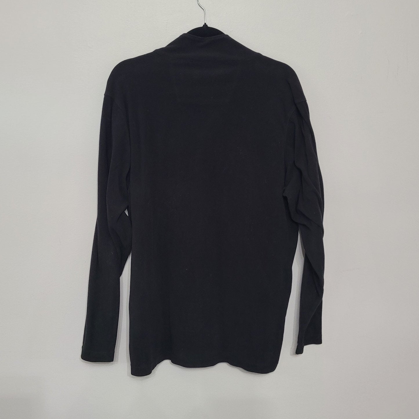 Dri Duck 1/4 Zip Pullover Mens Large Outdoor Fleece Mock Neck Black Long Sleeve