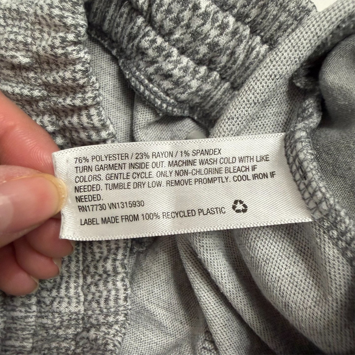 A New Day Womens XXL Gray High Rise Jogger Pants Stretch Plaid Drawstring