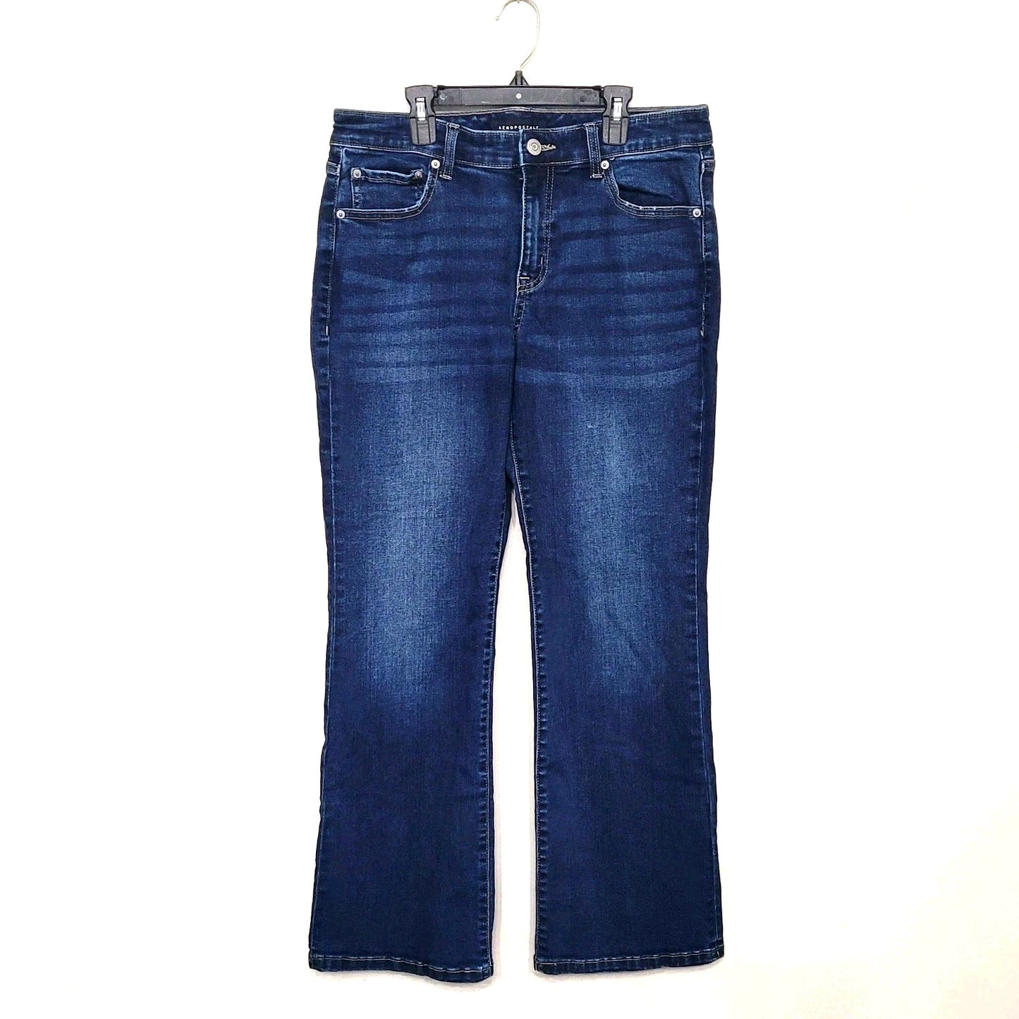 Aeropostale Women’s 10 Short Jeans Mid Rise Curvy Dark Wash Bootcut