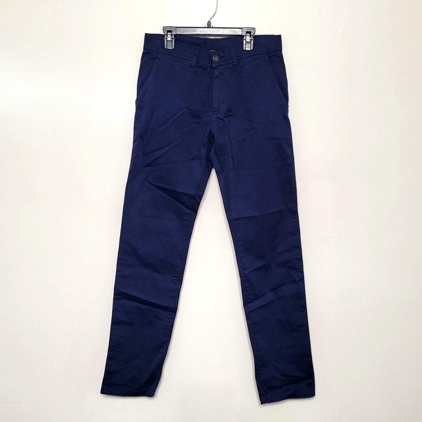 PuroEgo Men’s Navy Chino Pants Cotton EUR 40 / US 28x32 Slim Fit