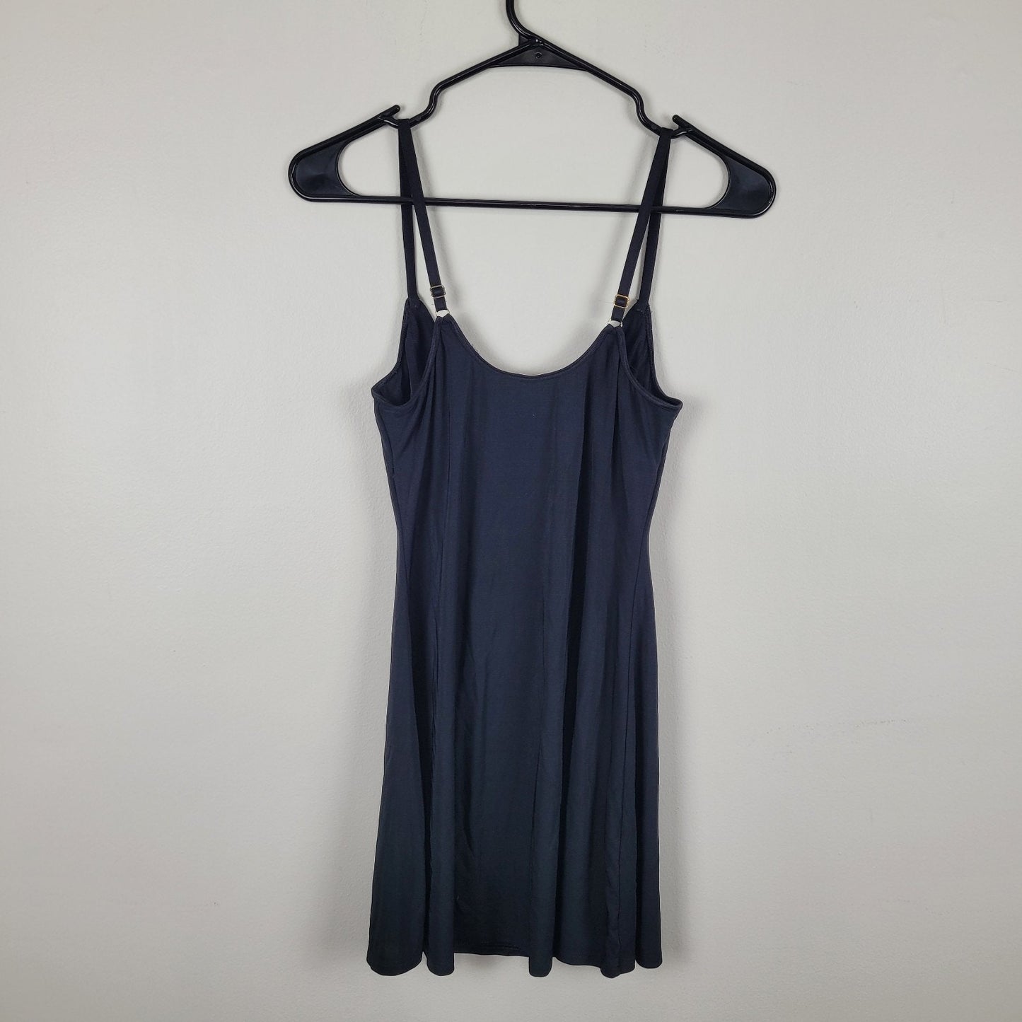 90s Victoria’s Secret Slip Dress Black Spaghetti Strap Minimalist Nightgown Y2K