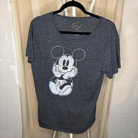 Disney Parks Dark Gray XL Retro Mickey Mouse Short Sleeve T-Shirt