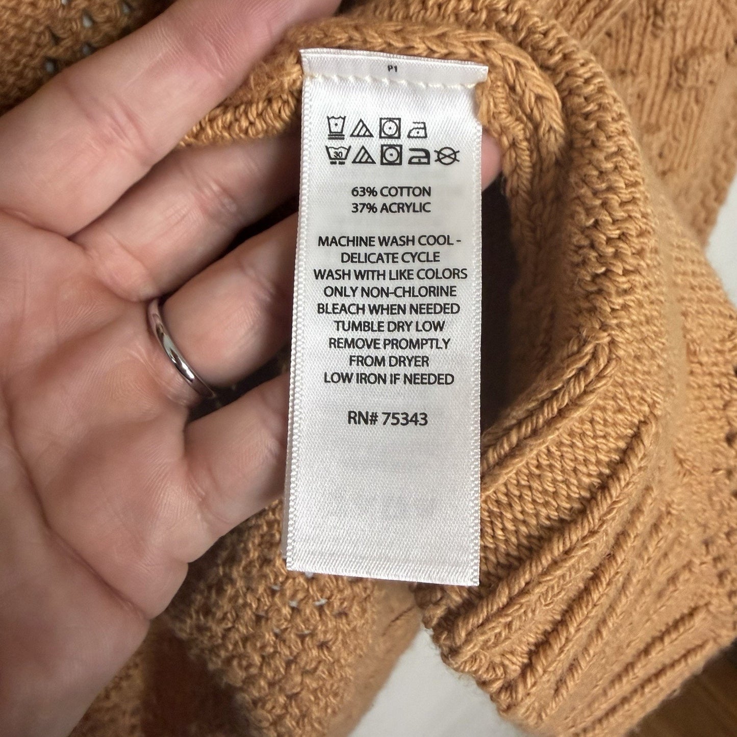 Cambridge Dry Goods Womens S Chunky Knit Cotton Cardigan Pumpkin Spice Cottage