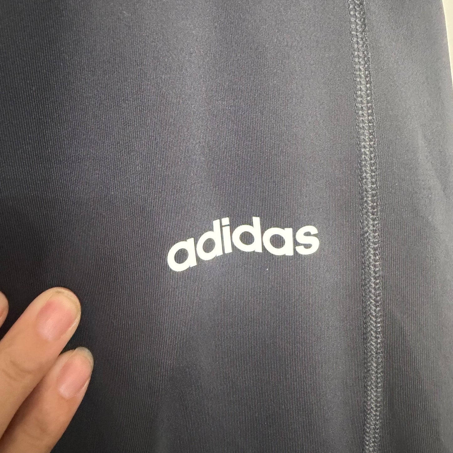 Adidas Womens M Climalite Black Leggings 3-Stripes Athletic Activewear