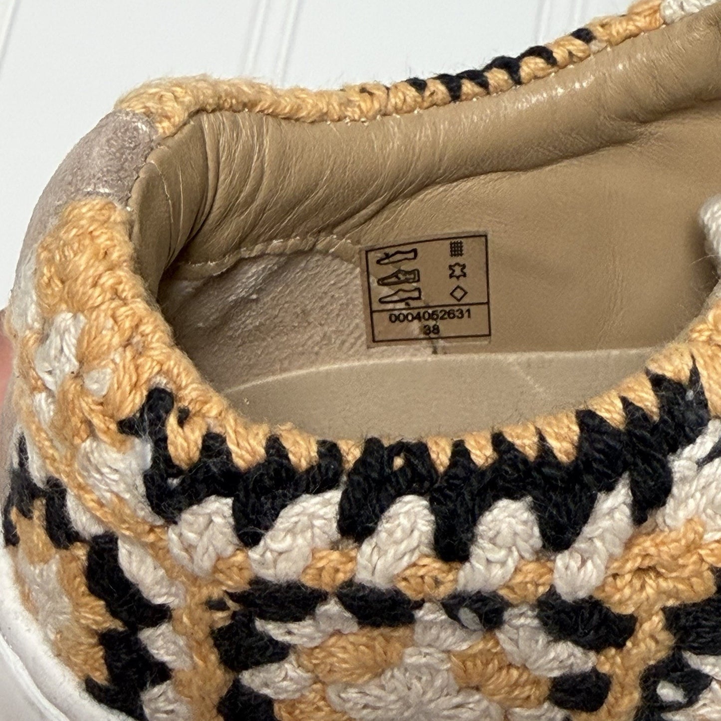 Free People Women’s Yellow/Black Crochet Lace Up Platform Sneakers - 38/US 8