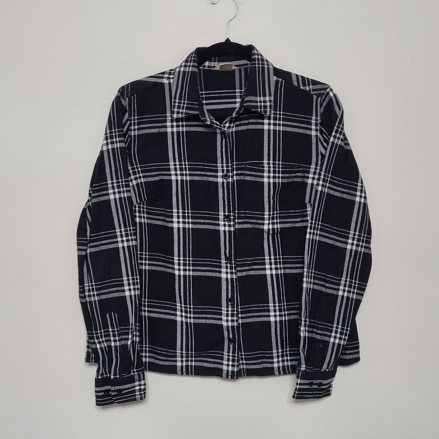 Duluth Trading Co. Women’s Small Plaid Flannel Shirt Hidden Reach Gusset EUC