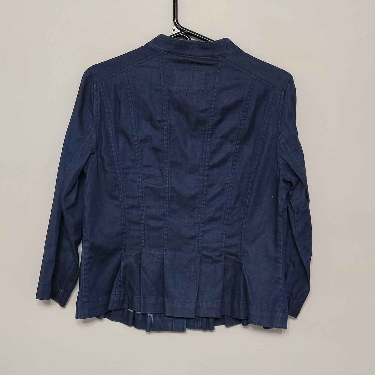 Ann Taylor Loft Women’s 8 (S-M) Denim Fitted Button Up Peplum Hem Blazer