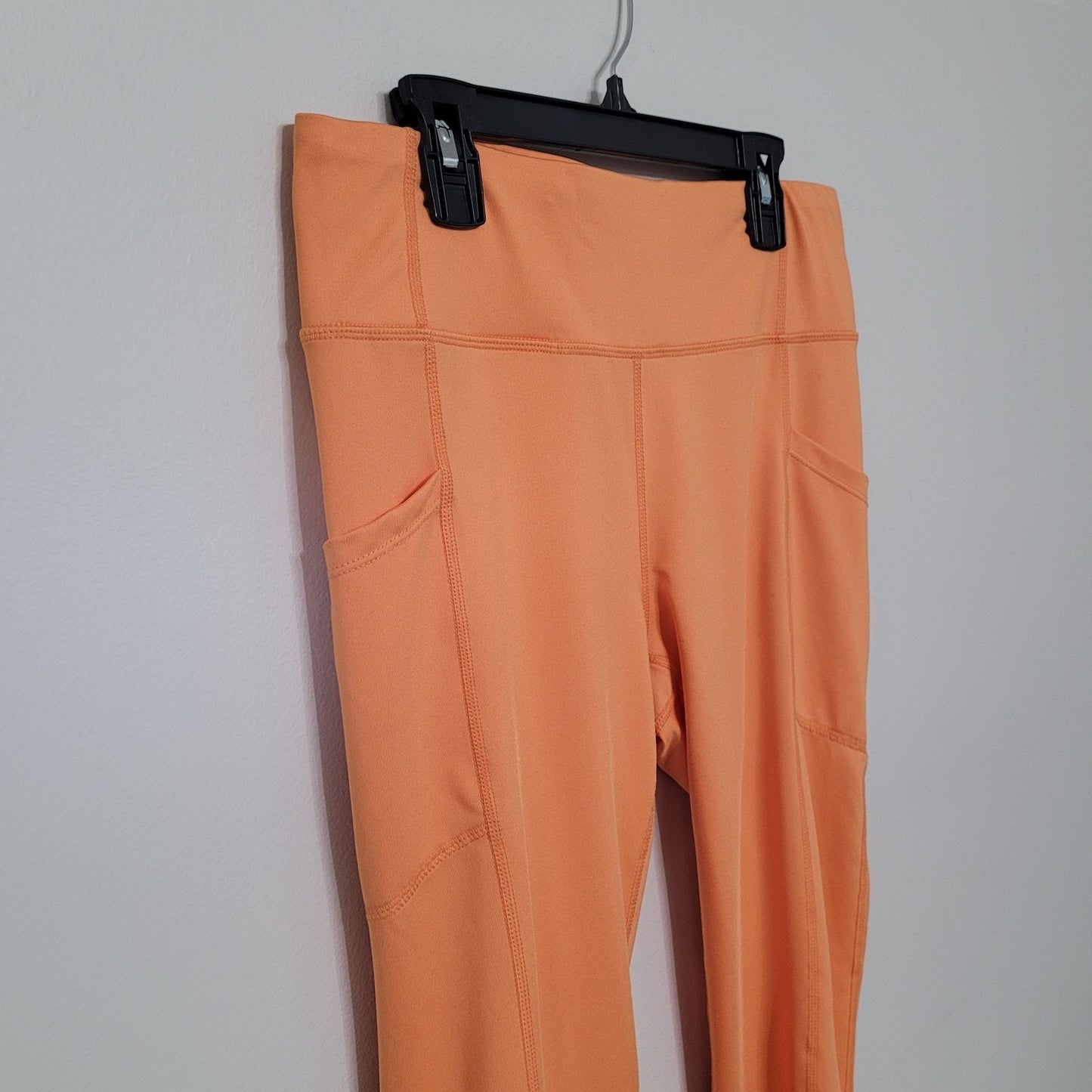 Pro Player Women’s Orange Capri Leggings M & Tank Top L Set Moisture Wicking