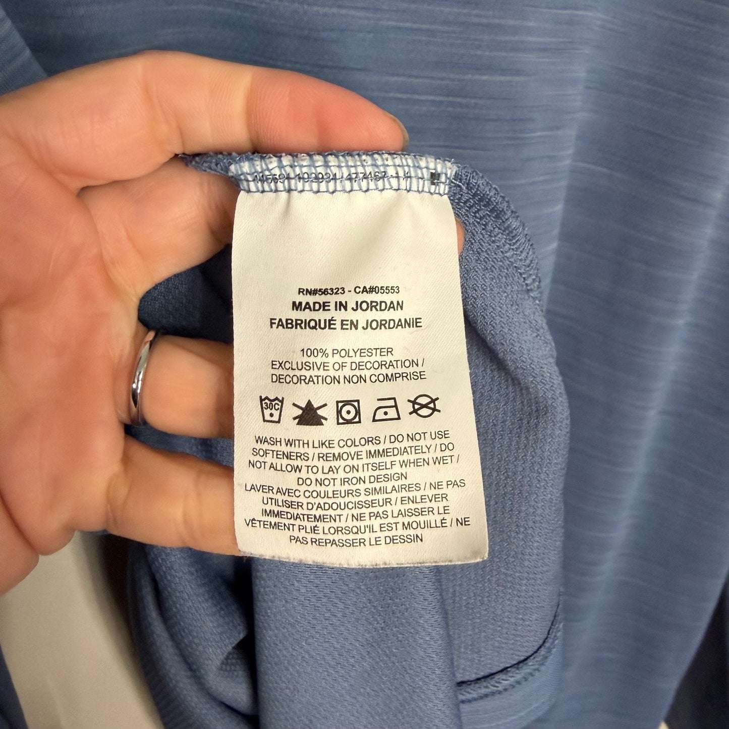 Nike Mens XL Dri-Fit 1/4 Zip Pullover Blue Athletic Top