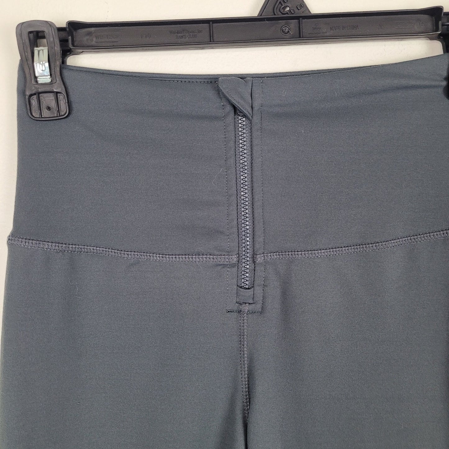 Kyodan Womens XS Leggings Gray High Waist Zipper Athleisure Yoga