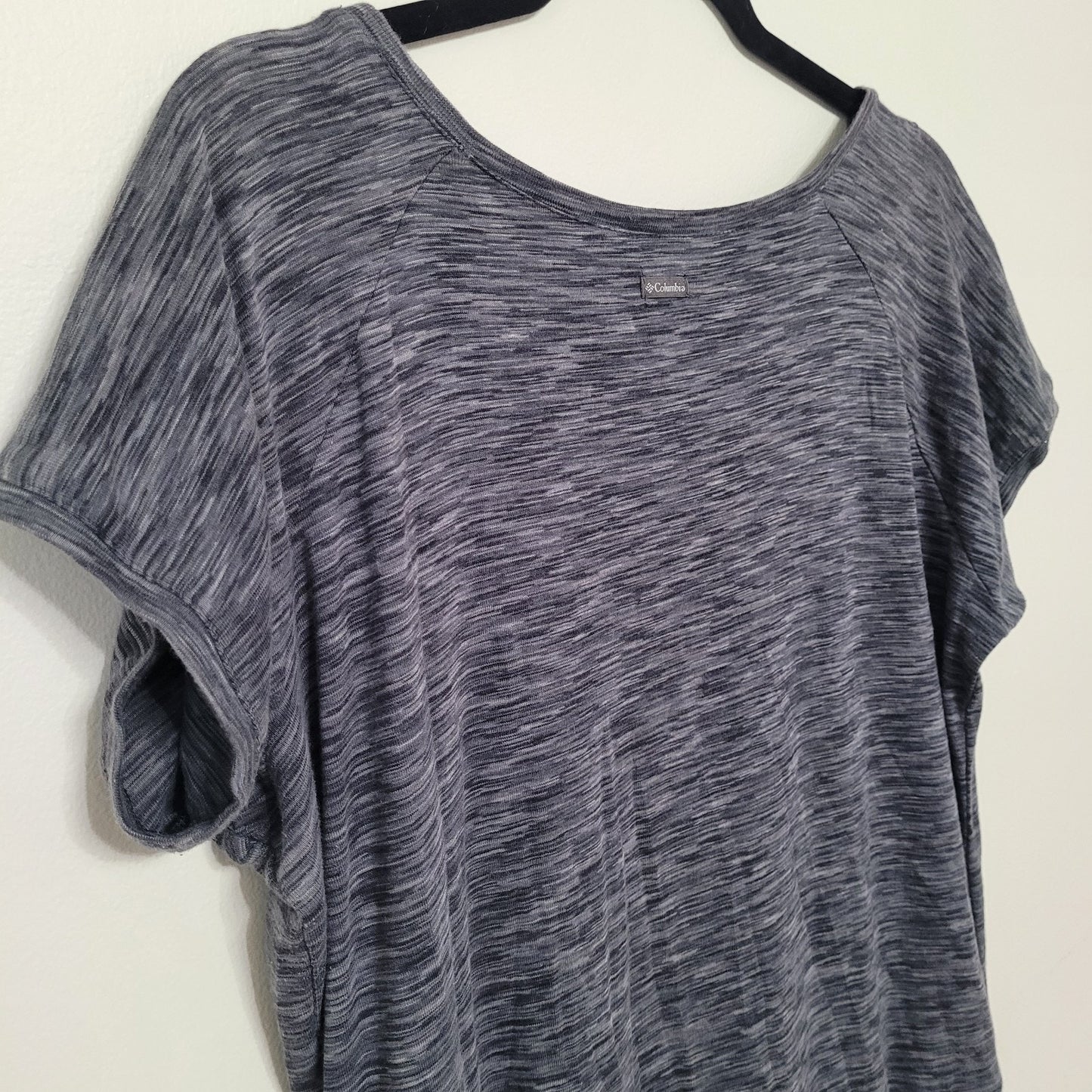 Columbia T-Shirt Dress XL Gray Heathered Space Dye Athletic Casual