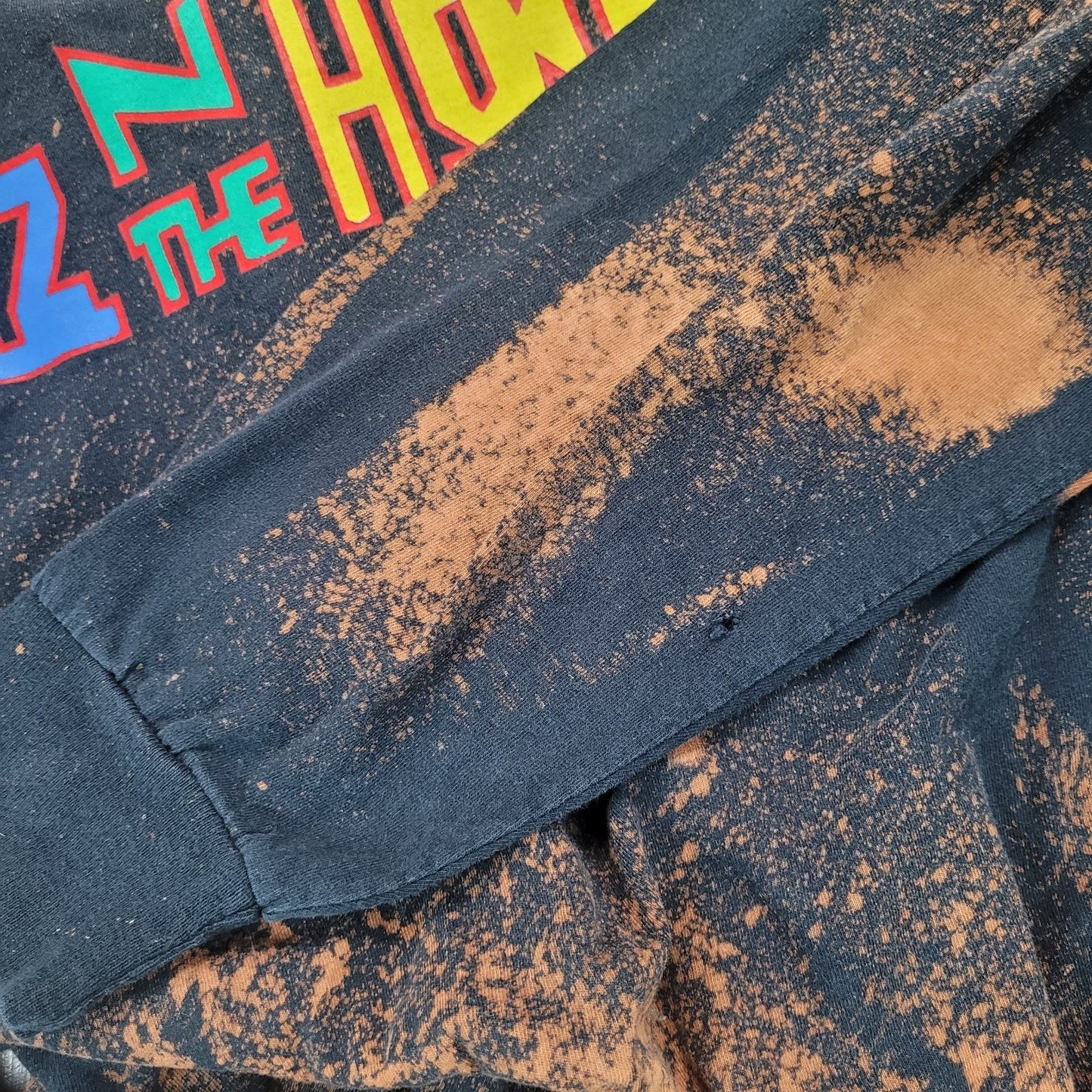 Boyz N The Hood Rap Tee XL Long Sleeve Bleach Tie Dye 90s Movie Ice Cube Double