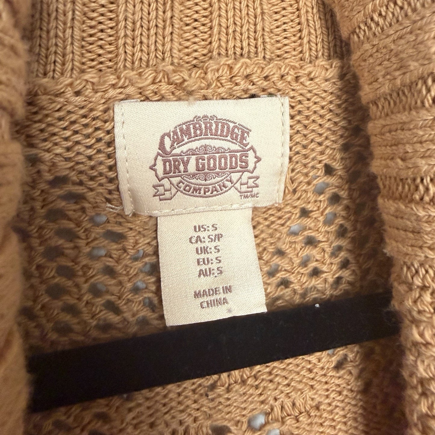 Cambridge Dry Goods Womens S Chunky Knit Cotton Cardigan Pumpkin Spice Cottage