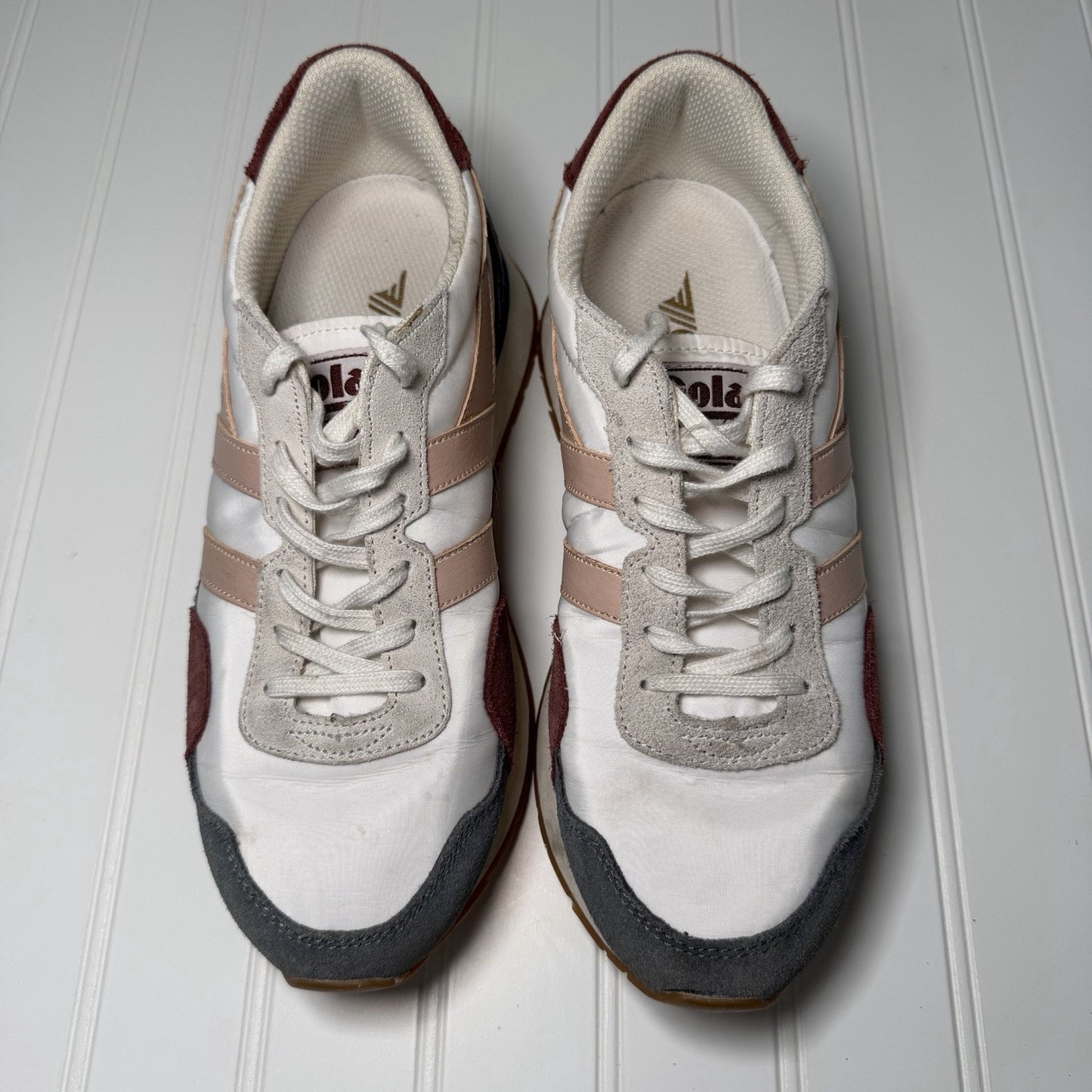 Gola Indiana CLB526 Womens Size 7.5 White Pink Blue Lace Up Sneakers