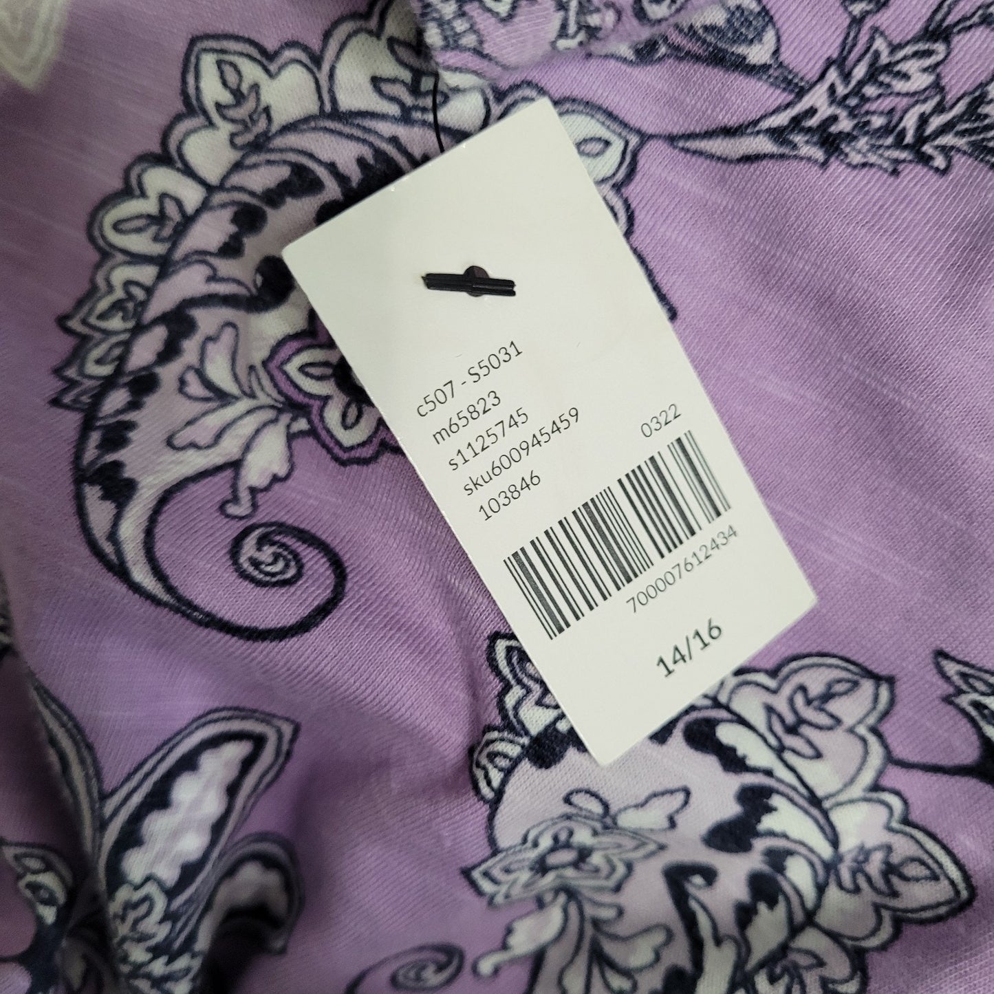 Lane Bryant Purple Paisley Chiffon Top 26/28 Kimono Sleeves Boho NWT