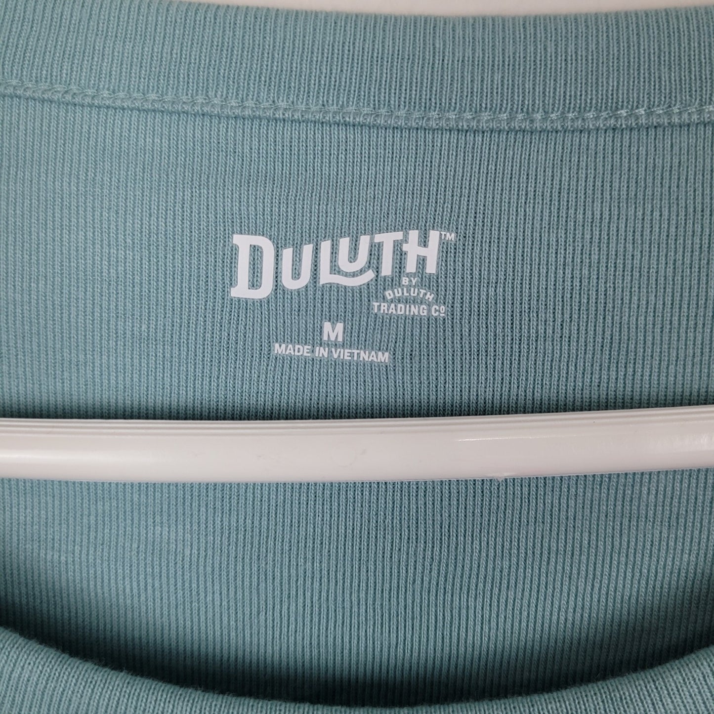 Duluth Trading Co Womens Medium Blue Short Sleeve Crew Neck T-Shirt Top