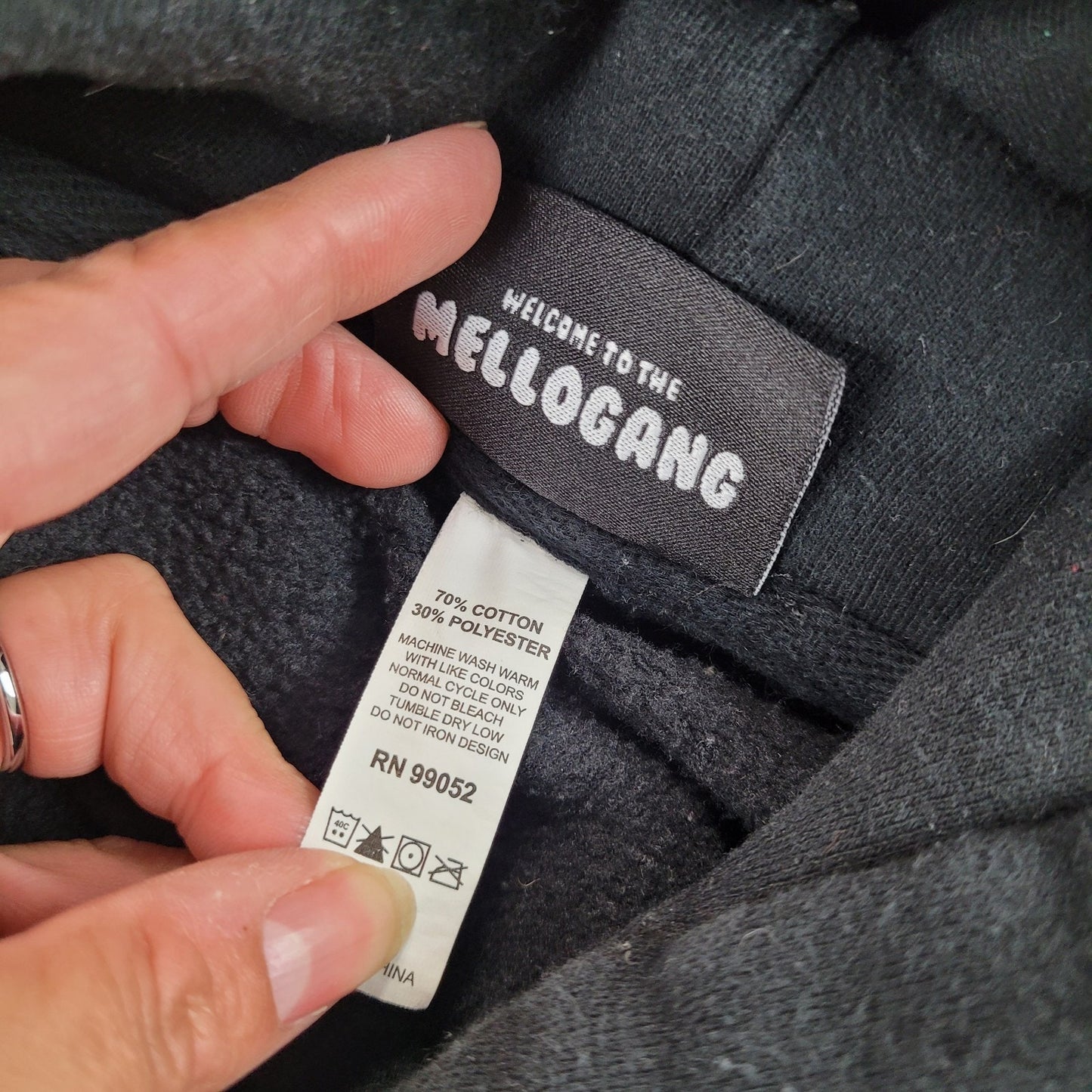 Mellogang Marshmello Hoodie Black Yellow Smiley Face Band Tee Unisex Size M