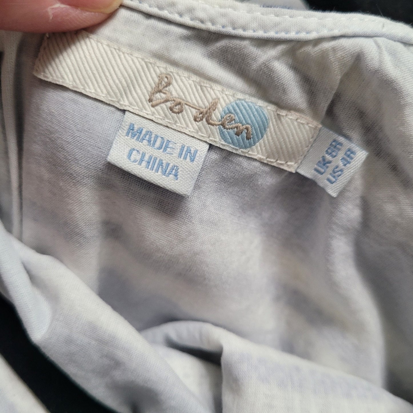 Boden Grace Multi Stripe Sheath Dress 4R Blue White Sleeveless Professional