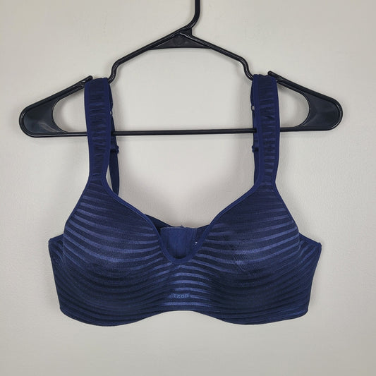 Izod Womens 38C Navy Blue Lightly Padded Underwire Bra GUC Minimal Wear