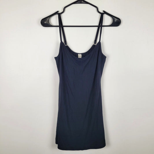 90s Victoria’s Secret Slip Dress Black Spaghetti Strap Minimalist Nightgown Y2K