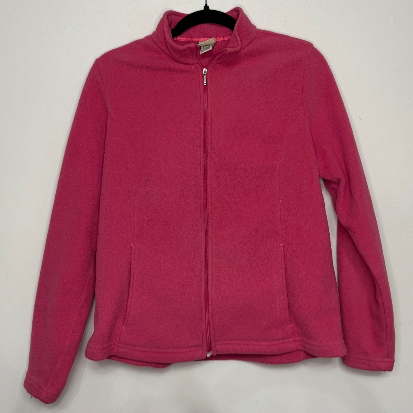 L.L.Bean Women’s M Bright Pink Full Zip Fleece Jacket GUC